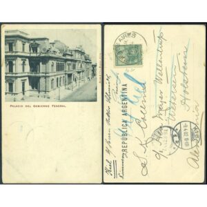 PALACIO DEL GOBIERNO FEDERAL, CIRCULADA DE "BUENOS AIRES-E-IPM.MAR 14 1902"A KIEL(ALEMANIA)