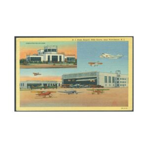 POSTAL - AVIONES 122 - R.I.,STATE AIRPORT,HILLS GROVE