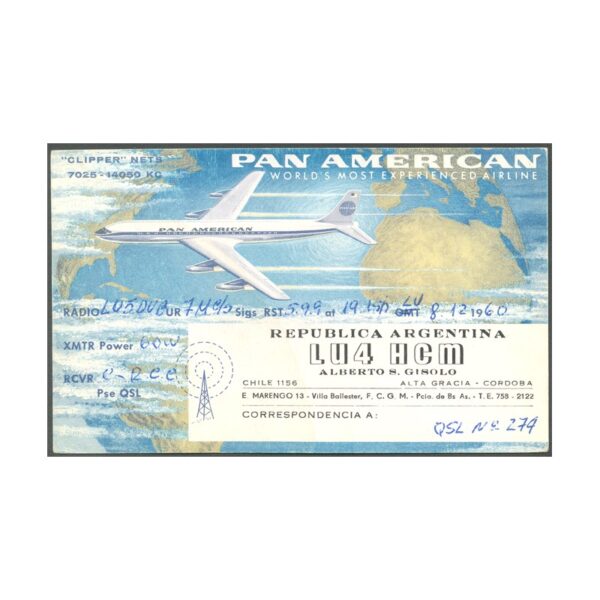ARGENTINA/AVIONES/POSTAL - AVIONES 34 - AVION DE PAN AMERICAN AIRLINE