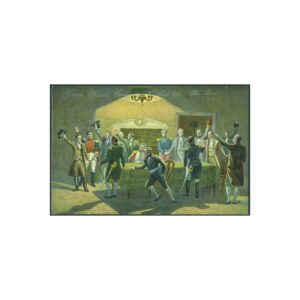 LA NOCHE DEL 20 DE MAYO DE 1810 EN CASA PEÑA( SEGUN UNAS PINTURAS DE AQUELLA EPOCA) - C/ PUBLICIDAD AL FRENTE DE GRAN HOTEL CONGRESO, CALLAO 19
