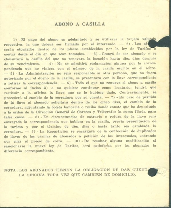 AAC 10 - ABONO A CASILLA - MATASELLADO - Imagen 2
