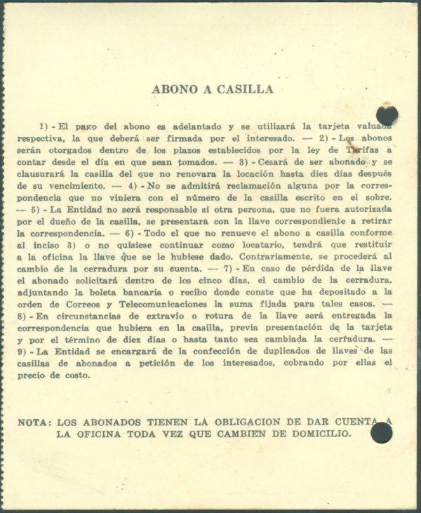 AAC 23 - ABONO A CASILLA - MATASELLADO - Imagen 2