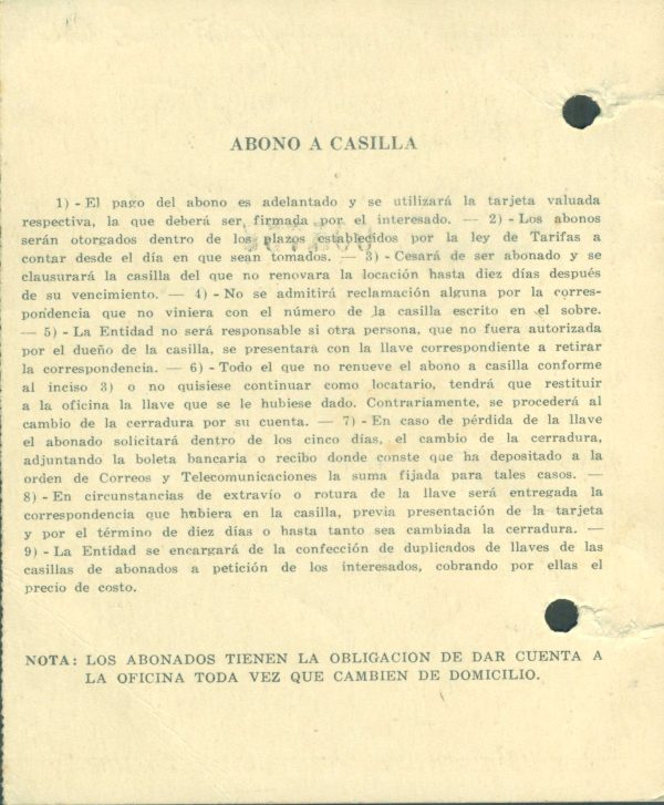 AAC 28 - ABONO A CASILLA - MATASELLADO - Imagen 2