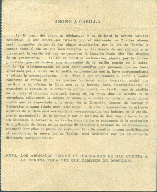 AAC  8 - ABONO A CASILLA - MATASELLADO - Imagen 2