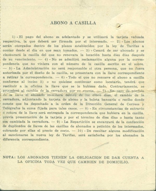 AAC 8 - ABONO A CASILLA - MATASELLADO - Imagen 2