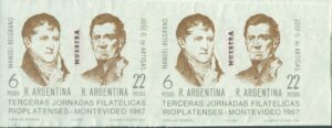 SOUVENIR SHEET 23 - MINT NEVER HINGED - (2) SOUVENIR SHEETS UNCUTTED OVERPRINTED "MUESTRA"