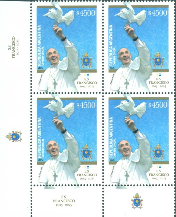 9999 (PAPA FRANCISCO )- BLOQUE DE CUATRO - MINT