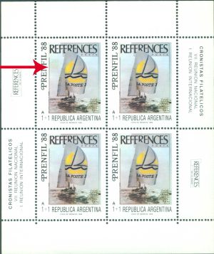 SOUVENIR SHEET 68 - VARIETY PHOSPHORESCENT STAIN - MINT NEVER HINGED