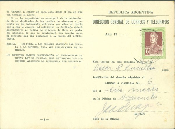 AAC 2 - ABONO A CASILLA - MATASELLADO