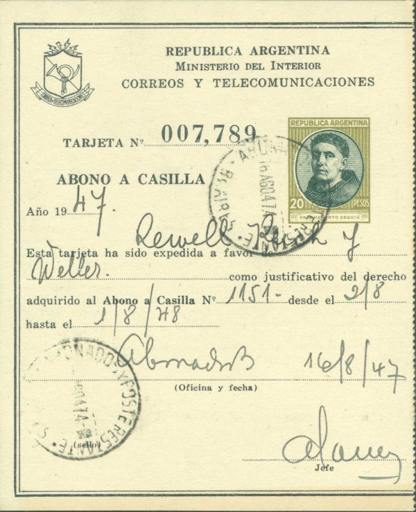 AAC 22 - ABONO A CASILLA - MATASELLADO