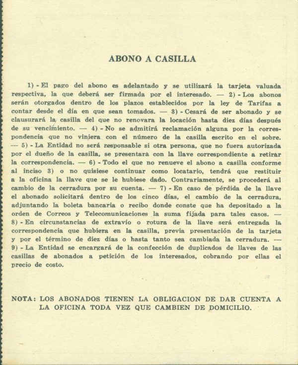 AAC 22 - ABONO A CASILLA - MATASELLADO - Imagen 2