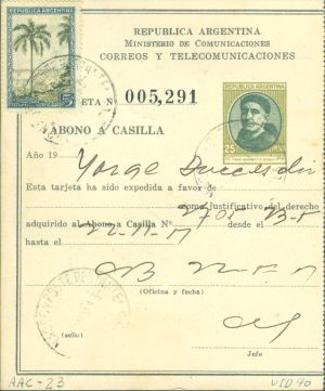 AAC 23 - ABONO A CASILLA - MATASELLADO