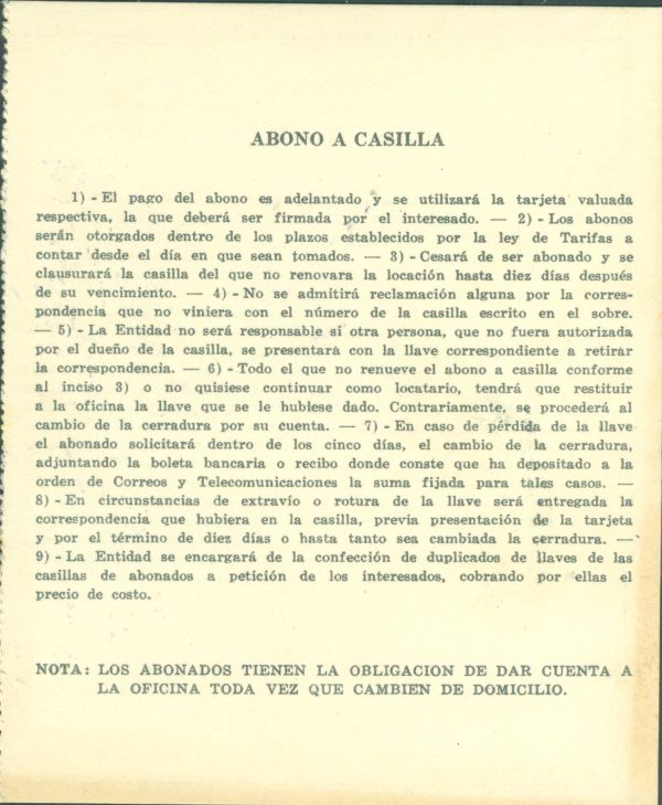 AAC 23 - ABONO A CASILLA - MATASELLADO - Imagen 2