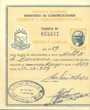 AAC 29 - ABONO A CASILLA - MATASELLADO