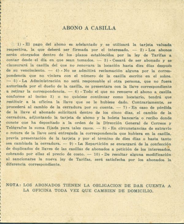 AAC 9 - ABONO A CASILLA - MATASELLADO - Imagen 2