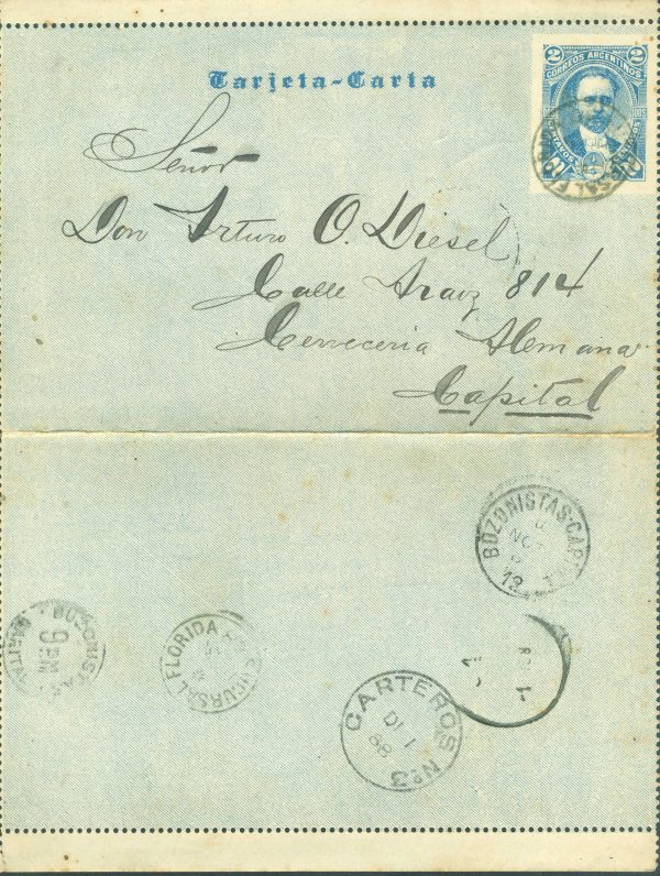 CAP  1 - POSTAL LETTERS - CANCELED