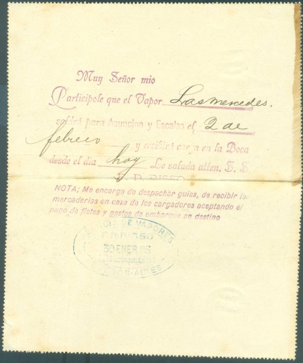 CAP 19 - CON PUBLICIDAD - CARTAS POSTALES - MATASELLADO - Imagen 2