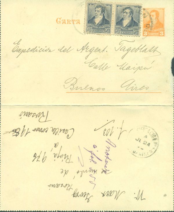 CAP 20 - CARTAS POSTALES - MATASELLADO