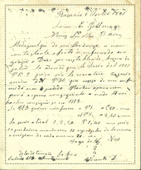 CAP 20 - CARTAS POSTALES - MATASELLADO - Imagen 2