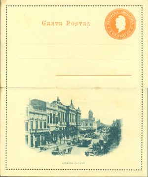 CAP 25 A (CALLAO AVENUE) - POSTAL LETTERS - MINT