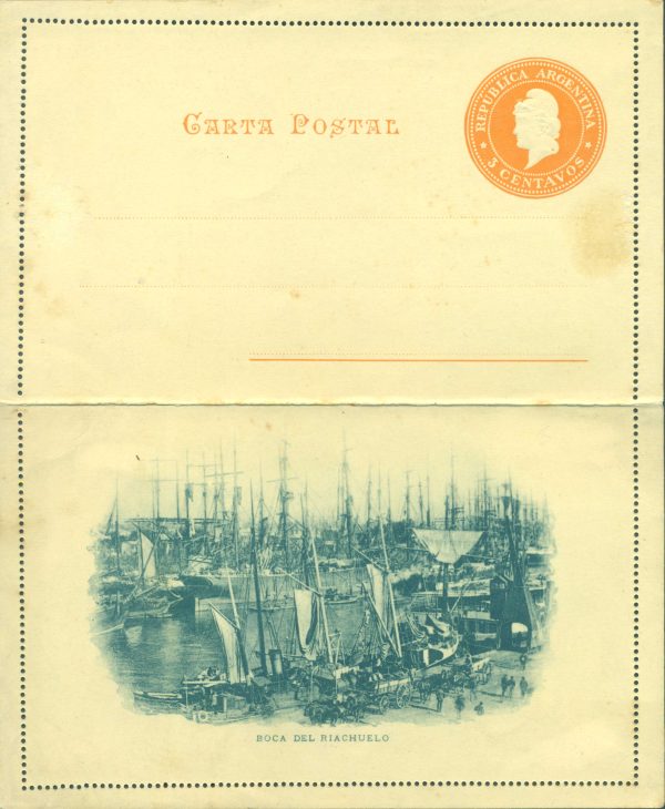 CAP 25 D (BOCA DEL RIACHUELO) - POSTAL LETTERS - MINT