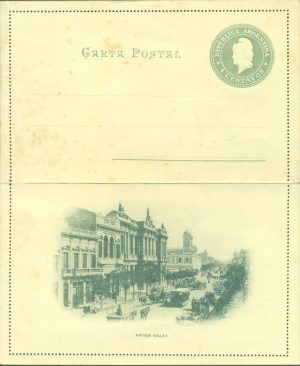 CAP 26 A (AVENIDA CALLAO) COLOR GRIS VERDOSO  - CARTAS POSTALES - NUEVO