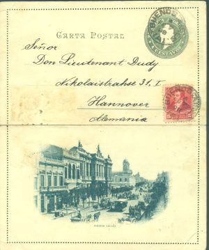 CAP 26 A (AVENIDA CALLAO) COLOR PIZARRA - CARTAS POSTALES - MATASELLADO