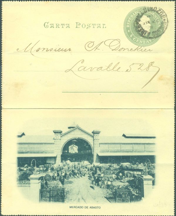 CAP 26 Ñ (MERCADO DE ABASTO) - CARTAS POSTALES - MATASELLADO