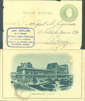 CAP 26 P (MUSEO ESCOLAR DE LA NACIÓN) - CARTAS POSTALES - MATASELLADO