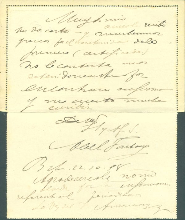 CAP 27 C (CALLE RECONQUISTA Y PIEDAD) - CARTAS POSTALES - MATASELLADO - Imagen 2