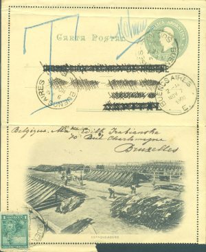 CAP 27 L (ESTAQUEADERO) - CARTAS POSTALES - MATASELLADO