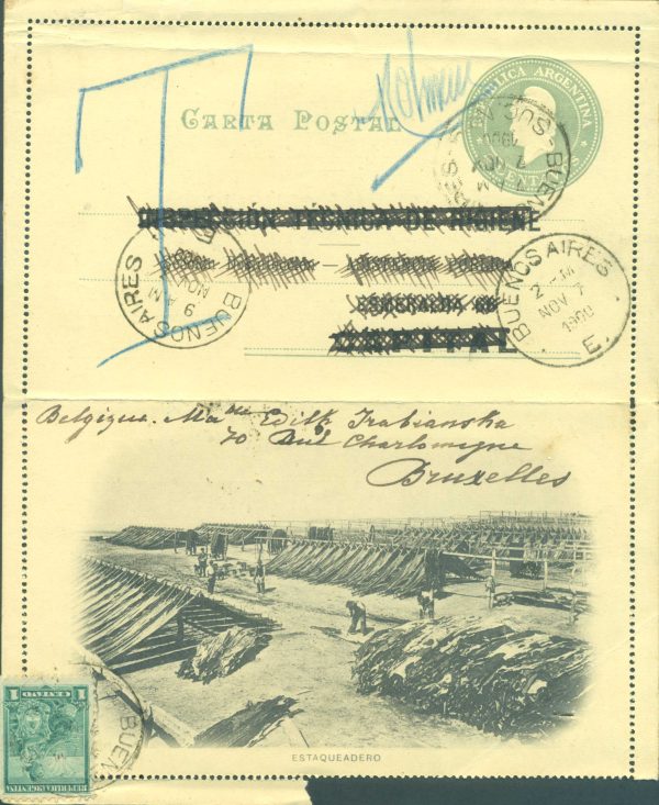 CAP 27 L (ESTAQUEADERO) - CARTAS POSTALES - MATASELLADO