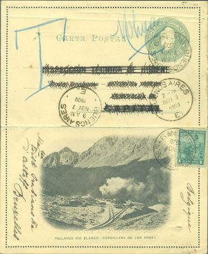 CAP 27 ZC (TALLERES DE RÍO BLANCO) - CARTAS POSTALES - MATASELLADO