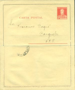 CAP 43 - POSTAL LETTERS - CANCELED