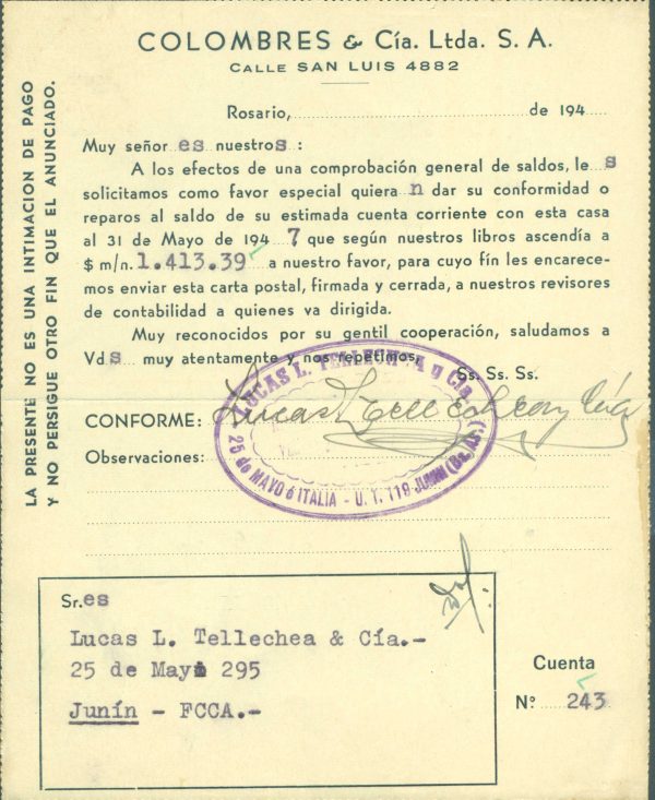 CAP 51 A - POSTAL LETTERS - CANCELED - Image 2