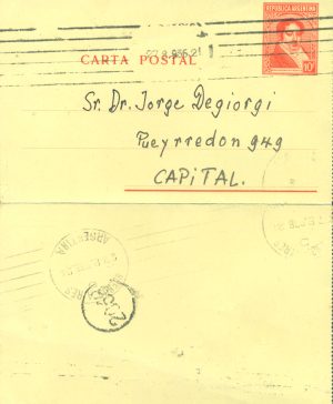 CAP 52 - CARTAS POSTALES - MATASELLADO