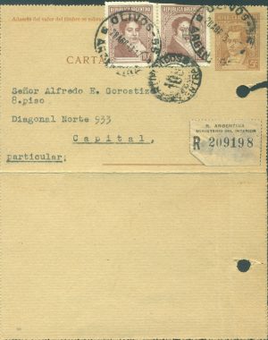 CAP 53 D - POSTAL LETTERS - CANCELED