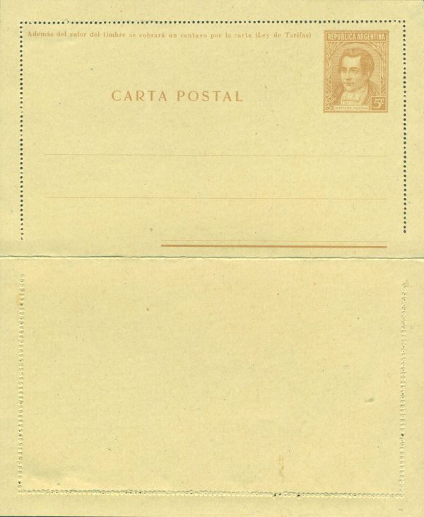 CAP 53 D a - DOBLE IMPRESIÓN UNA EN EL INTERIOR - CARTAS POSTALES - MINT - Imagen 2