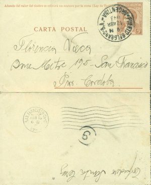 CAP 53 D - CARTAS POSTALES - MATASELLADO