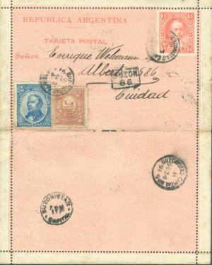 CAP  7A - COMUNICACIÓN CARTA EXTERIOR - CARTAS POSTALES - MATASELLADO