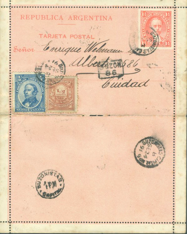CAP  7A - COMUNICACIÓN CARTA EXTERIOR - CARTAS POSTALES - MATASELLADO