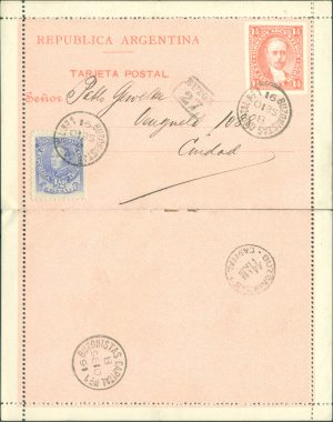 CAP  7A - COMUNICACIÓN CARTA EXTERIOR - CARTAS POSTALES - MATASELLADO