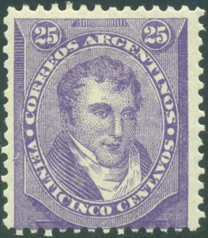 RA 90A - LIGHT VIOLET, CLEAR PRINTING FROM (PLATE A)