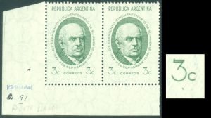 RA  818 (c) - VARIEDAD: PUNTO DEBAJO DE "3c", POS. 92(c)