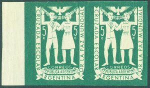 RA 953a - IMPERFORATED PAIR WITH DOUBLE PRINTING