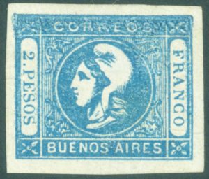 BA 22 - DOUBLE PARTIAL PRINTING IN SUPERIOR PART OF THE STAMP - NOT CATALOGUED