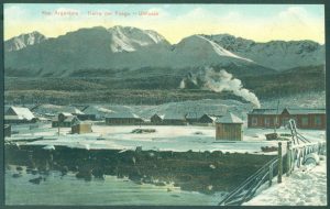 PAISAJE NEVADO DE LA BAHÍA DE LA CIUDAD DE USHUAIA